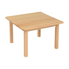 Square Table Solid Beech 690mm