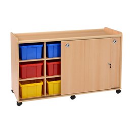 12 Deep SSS Unit with Coloured Trays & Doors