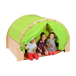 Play Pod & Canopy & 1 Set of Curtains- Lime Green