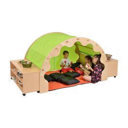 Play Pod & Canopy, 1 Set of Curtains, 6 Scatter Cushions, Large Mat & 2 Bookcases