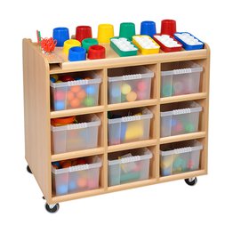 Mobile Art Resources Trolley with 24 Trays