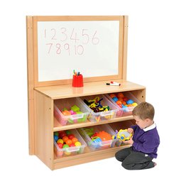 RS Angled Tidy Store with Trays and Drywipe/Mirror Divider