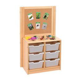 RS 2 Bay A4 6 Deep Clear Tray Unit and Cork/Drywipe Divider