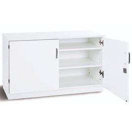 Premium Cupboard Static with 2 Shelves - White