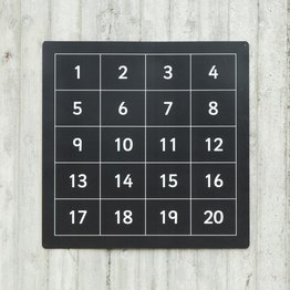 Outdoor  1-20 Chalkboard