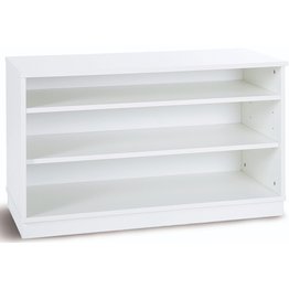 Premium Cupboard Static with 2 Shelves (no doors) - White
