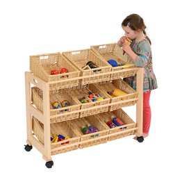 Single 9 Wicker Basket Classroom Tidy