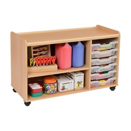 6 Shallow Tray/Shelf Storage Unit