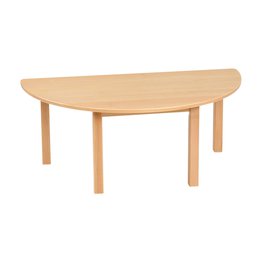 Half Circular Solid Beech Table 1200mm