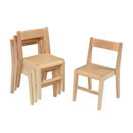 Devon Beech Stacking Chair 21cm (4 pack)