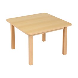 Square Table Beech Veneer 690mm