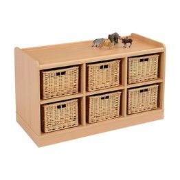 6 Deep Horiz SSS Unit with Wicker Baskets