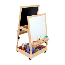 Double Reversible Adjustable Mobile Easel