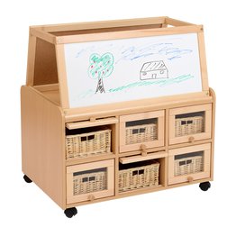 DS Unit With Doors, Dry Wipe Magnetic Easel and Baskets