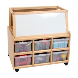 DS Storage Unit With Dry Wipe Magnetic Easel and Deep Trays