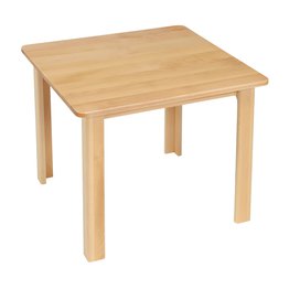 Devon Square Solid Beech Table (690mm x 690mm)