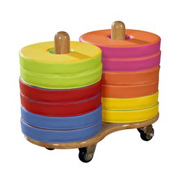 Donut Multi-Seat Trolley Inc. 12 Bi-Colour Cushions