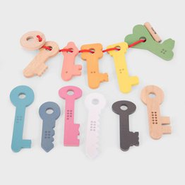 RAINBOW WOODEN KEYS