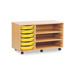 6 Shallow Tray Unit with 2 Shelves