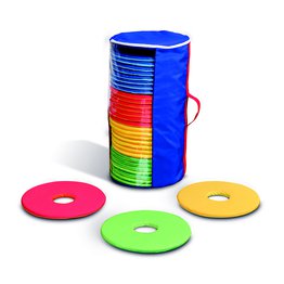 Rainbow Circular Mats Set of 32 with Holdall