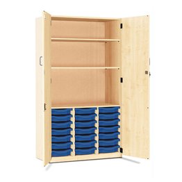 21 Shallow Tray Cupboard with Lockable Doors