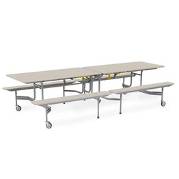 Space Saver 12-16 Seat 10ft Rectangular Mobile Foldable Bench Dining Table