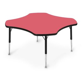Tuf-Top Height Adjustable Clover Table Red