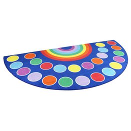 Rainbow Large Semi-Circle Placement Carpet