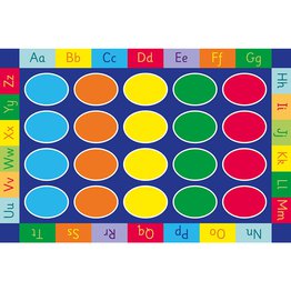 Rainbow ABC Rectangle Carpet