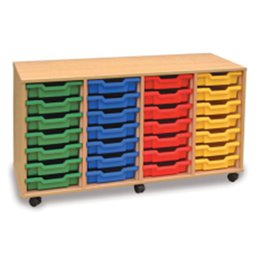 28 Shallow Tray Unit - Maple