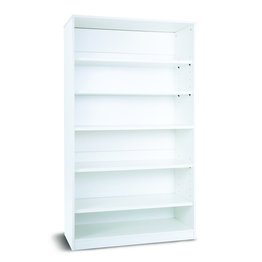 Premium Cupboard Static with 5 Shelves (no doors) - White