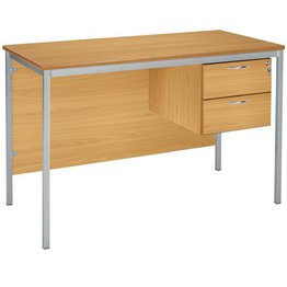 Fully Welded Value Rectangular (1200 x 600mm) 2 Drawer Teachers Desk