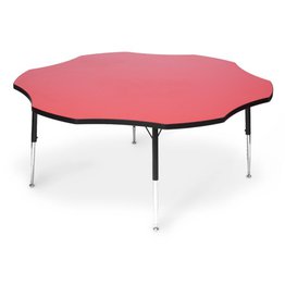 Tuf-Top Height Adjustable Flower Table Red