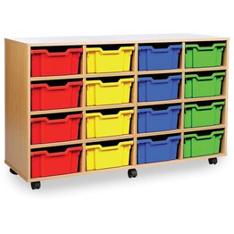 16 deep Tray Unit - Beech