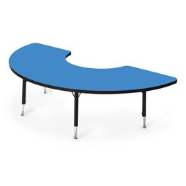 Tuf-Top Height Adjustable Arc Table Blue