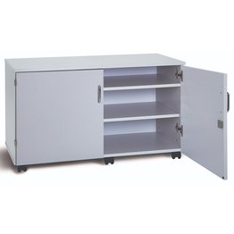 Premium Cupboard Mobile with 2 Shelves - Grey