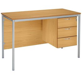Fully Welded Value Rectangular (1200 x 750mm) 3 Drawer Teachers Desk