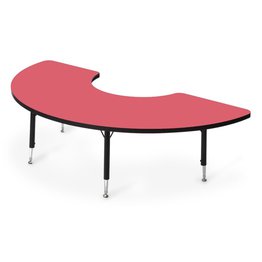 Tuf-Top Height Adjustable Arc Table Red