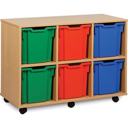 6 Jumbo Tray Unit (Horizontal) - Maple