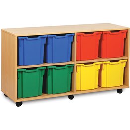 8 Jumbo Tray Unit - Beech