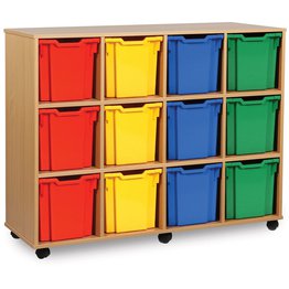 12 Jumbo Tray Unit - Beech