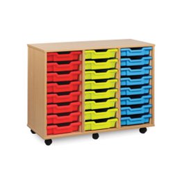 24 Shallow Tray Unit - Maple
