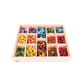 WOODEN TREASURES SUPER SET + WOODEN SORTING TRAY (14-WAY)