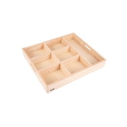 WOODEN SORTING TRAY - 7 WAY
