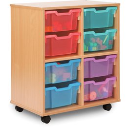 Allsorts 8 Deep Stackable Tray Unit- Beech