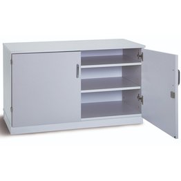 Premium Cupboard Static with 2 Shelves - Grey