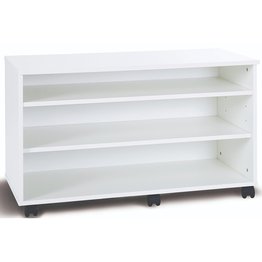 Premium Cupboard Mobile with 2 Shelves (no doors) - White