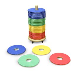 Rainbow Circular Mats & Donut Trolley Set Of 32