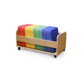 Rainbow Square Mats & Trolley Set Of 32