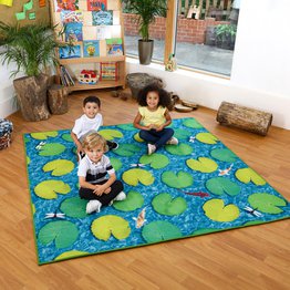 Natural World Grass & Lilly Pads Double Sided Carpet